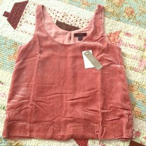 J.Crew Velvet Tank Top, Copper Rose, PXS 🌹